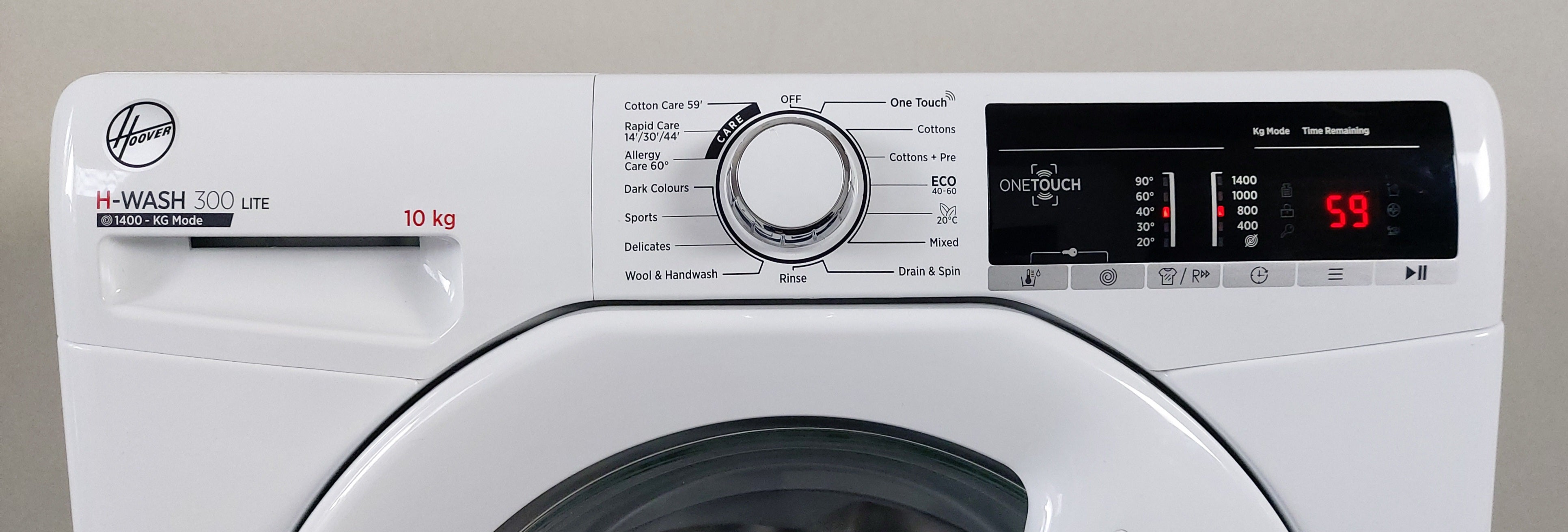 10kg Hoover Dynamic Washing Machine - 1400 Spin - White