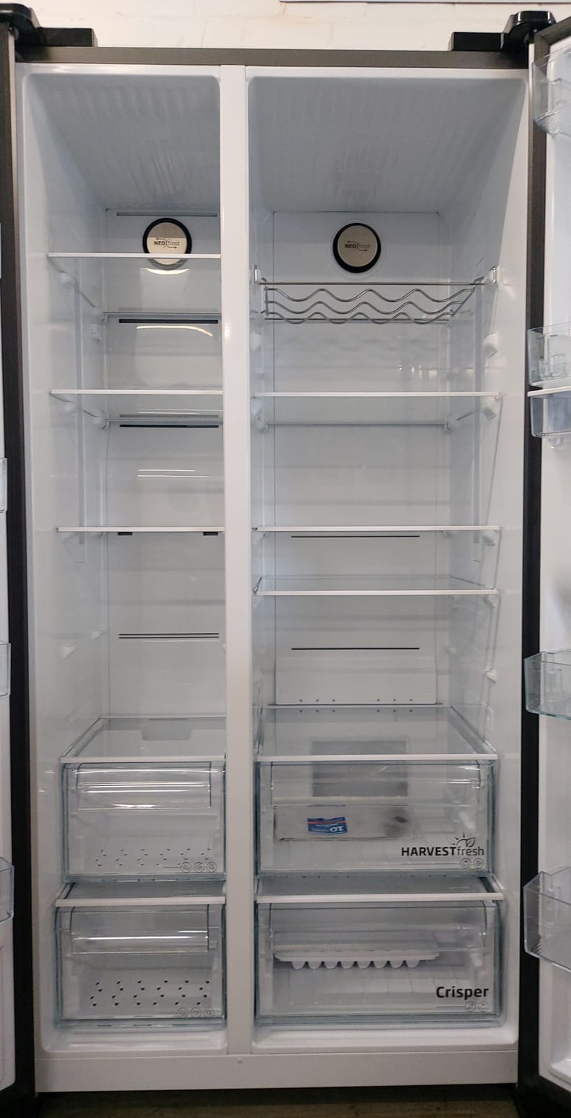 Beko ASL1442VPS American Fridge Freezer - Frost Free - Grey