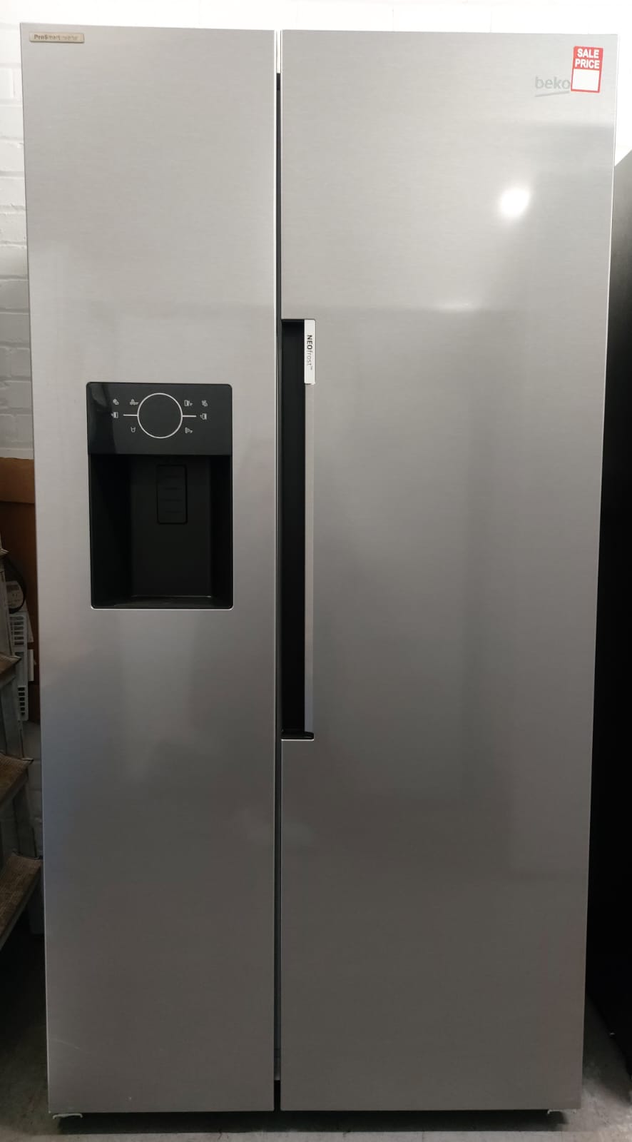 Beko ASP33B32VPS American Fridge Freezer with Water and Ice Dispenser - Frost Free - Silver
