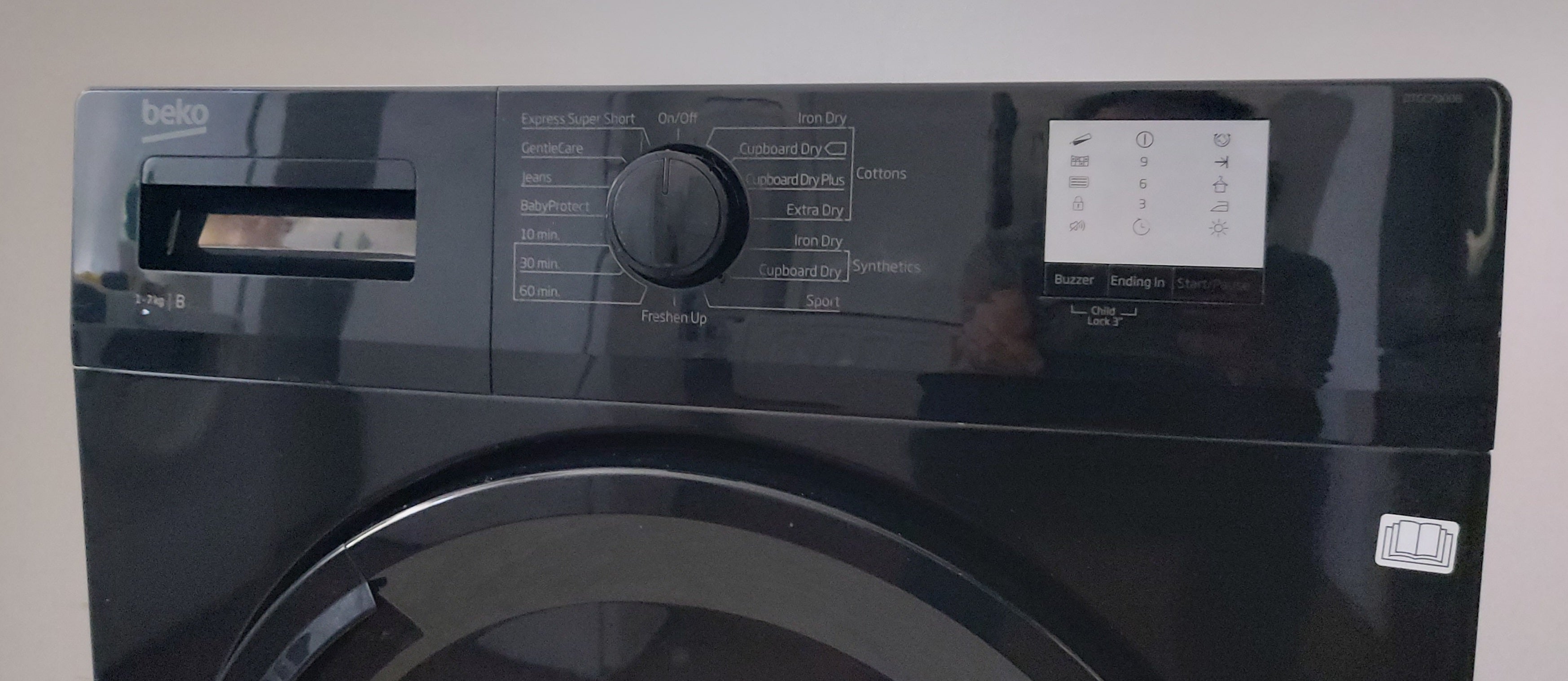 Beko 7kg Black Condenser Dryer - DTGC7000B