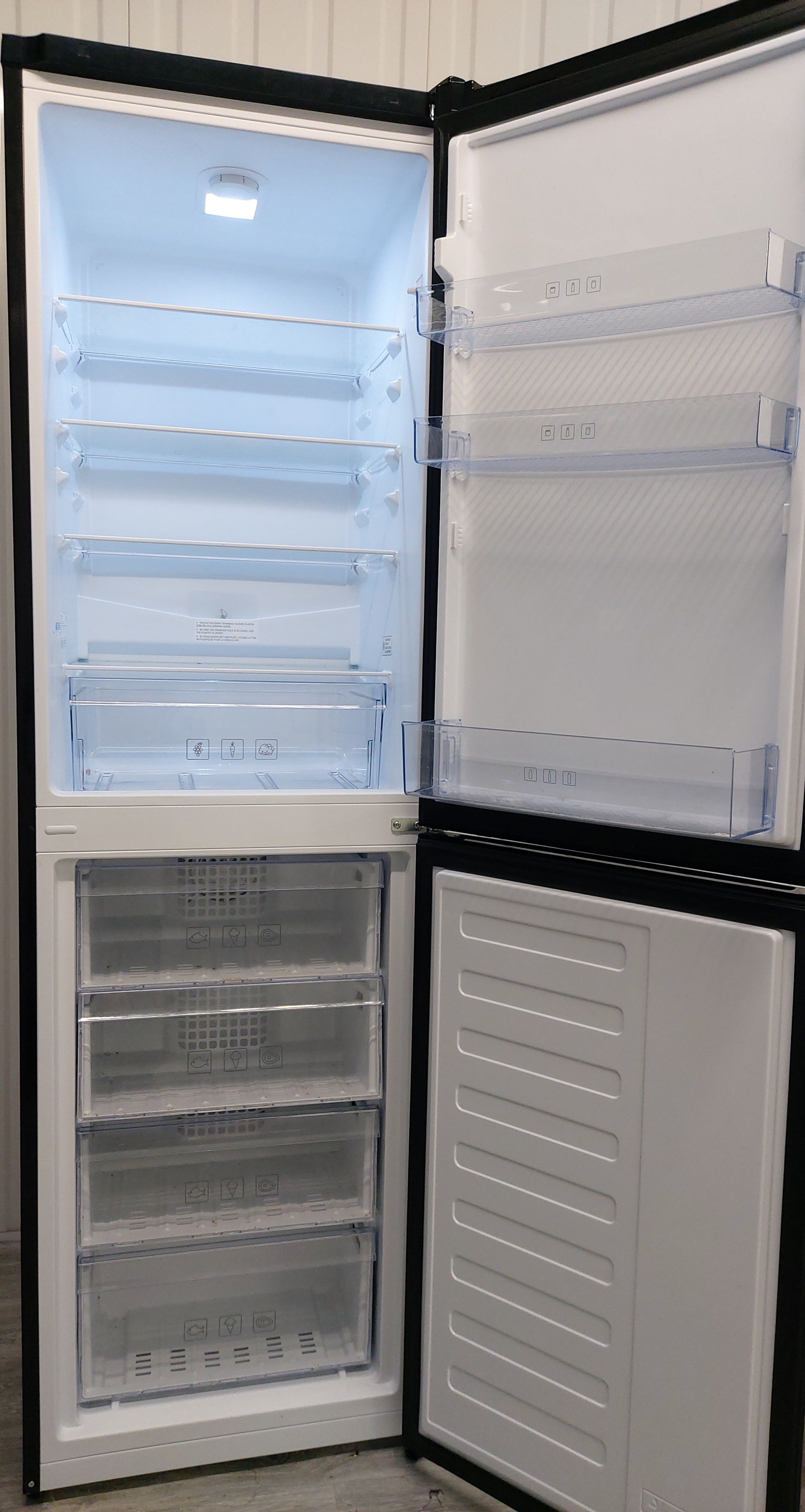 Beko CFG1582B 50/50 Frost Fridge Freezer - Black - F Rated